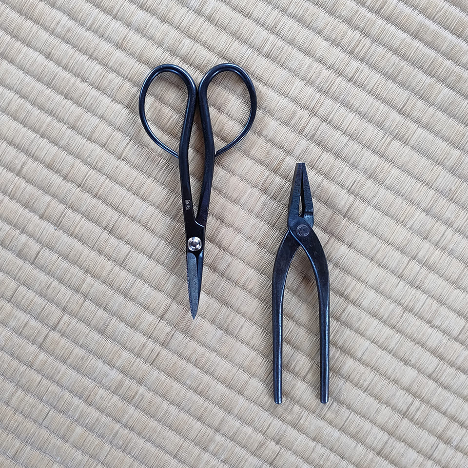 写真：さつき鋏とやっとこ