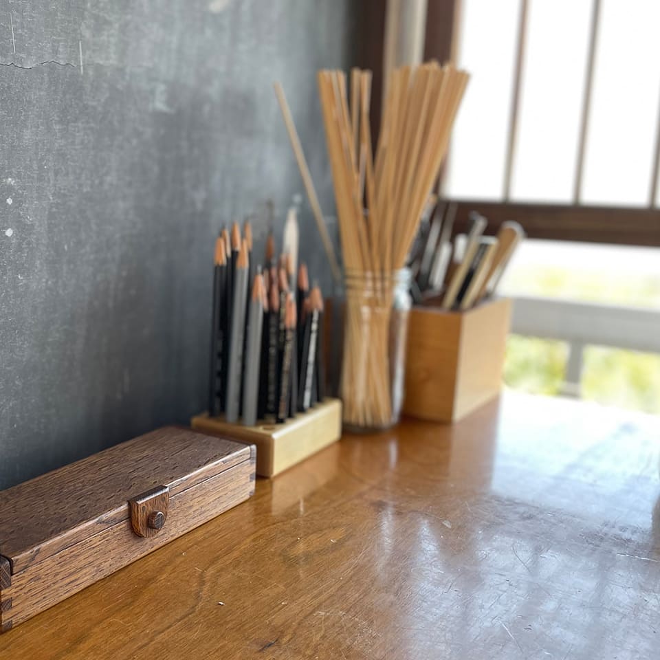 写真：micono さんの作業デスク