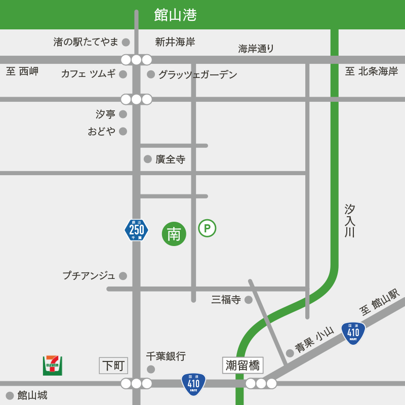 千葉県館山市にあるシェアオフィス、コワーキングスペースのアクセスマップ