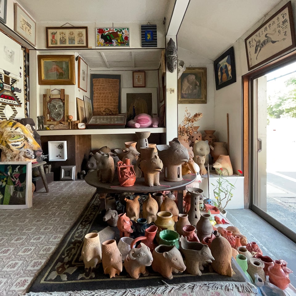 楽焼きの陶器｜小さな美術館｜安房のコワーキングスペース