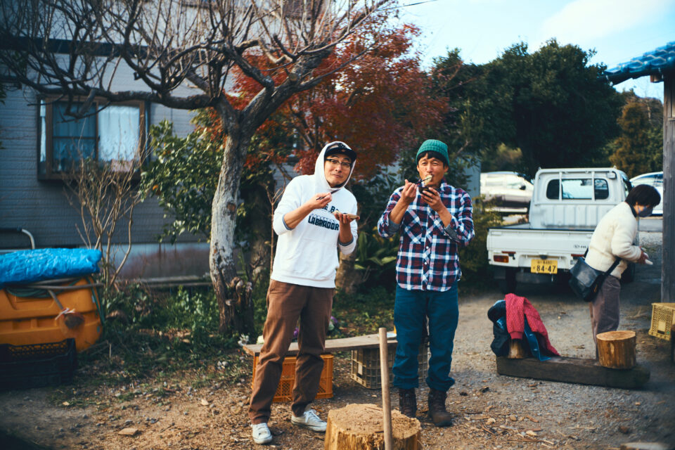 やぎ農園のお餅つき