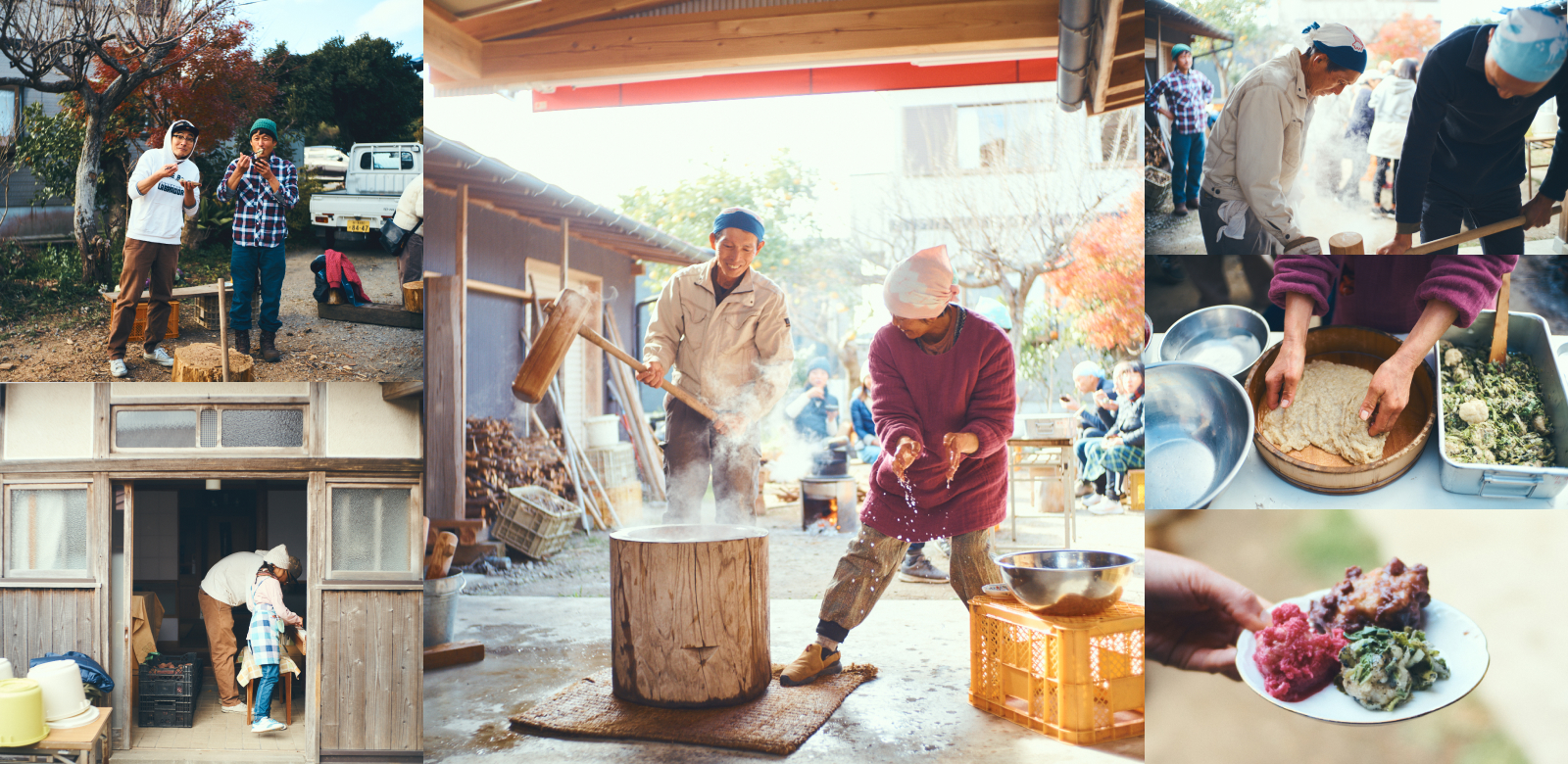 やぎ農園のお餅つき