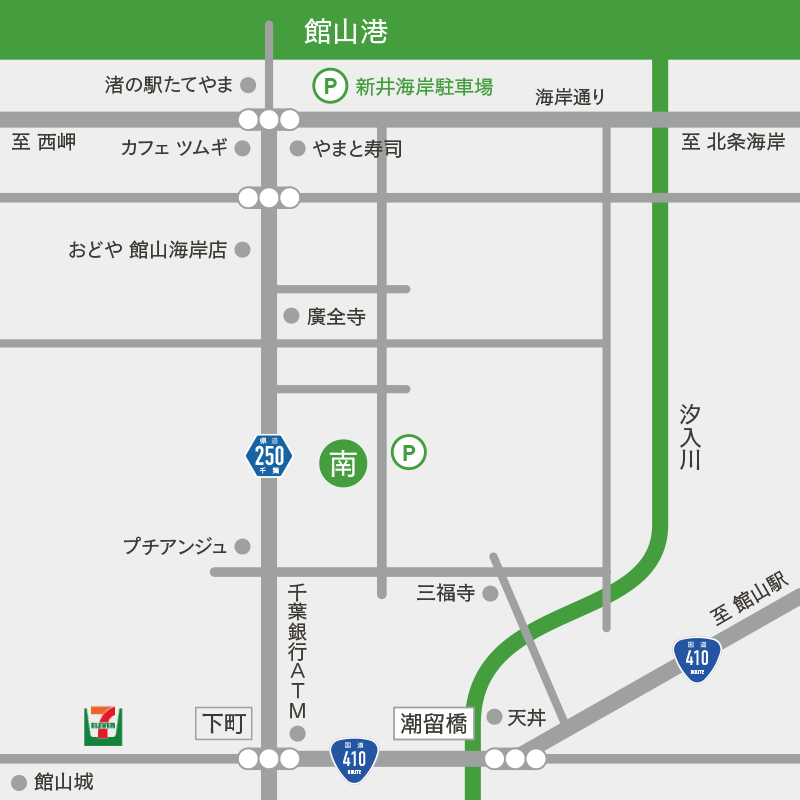 千葉県館山市にあるシェアオフィス、コワーキングスペースのアクセスマップ